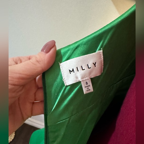 Milly Green Mid-Length Dress - With pockets! - Picture 8 of 8